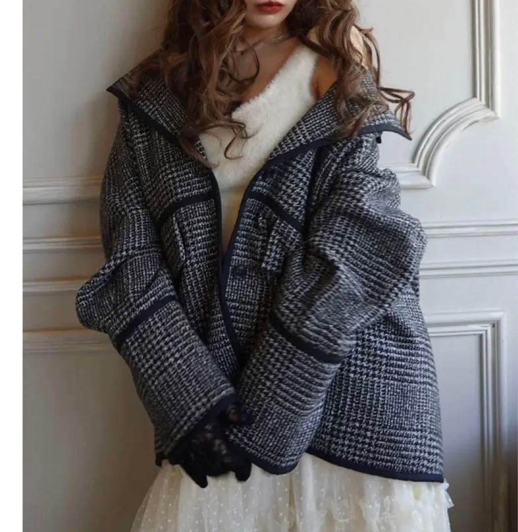 美品　ロージールーチェ TWEED TAILORED JACKET 黒　コート