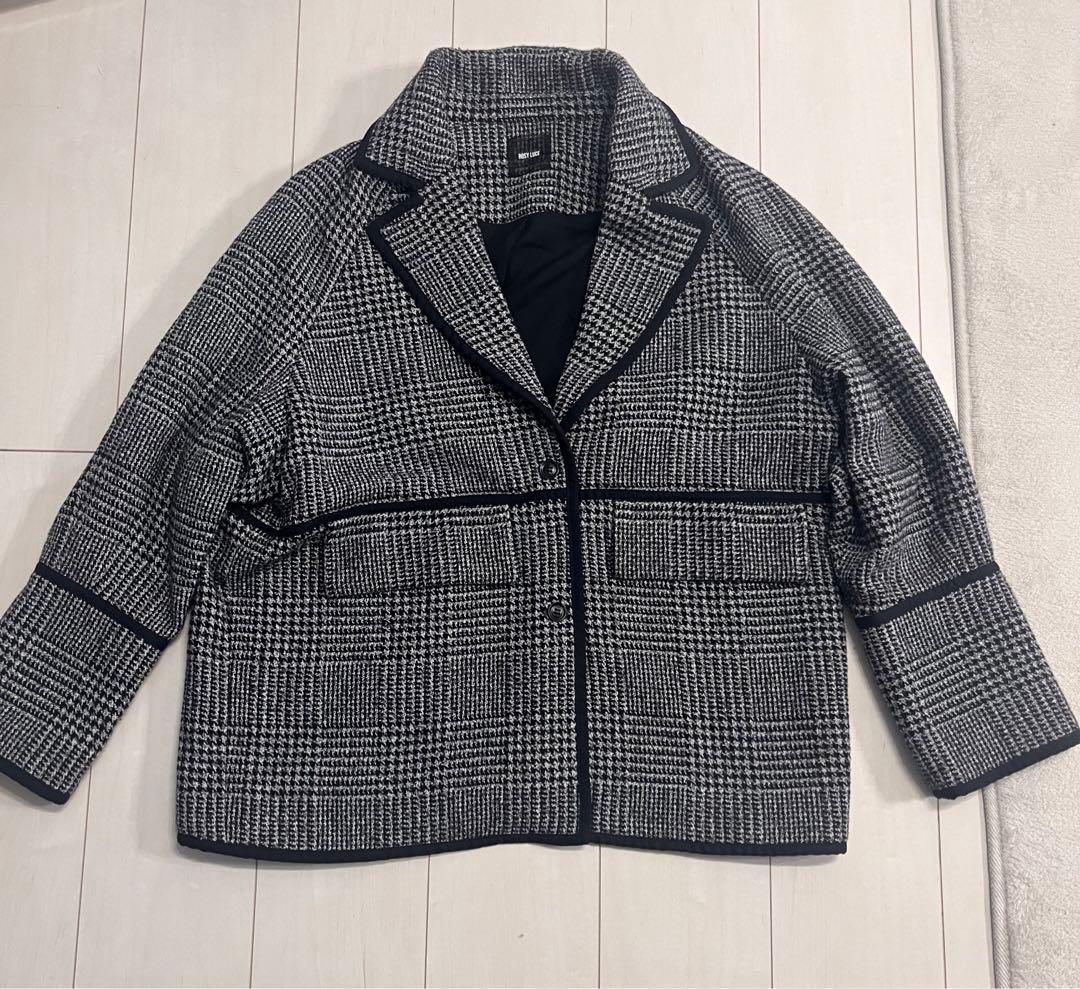 美品　ロージールーチェ TWEED TAILORED JACKET 黒　コート