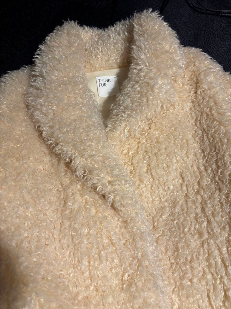 THINK FUR シンクファー エコファーコート ベビーピンク M 暖かい