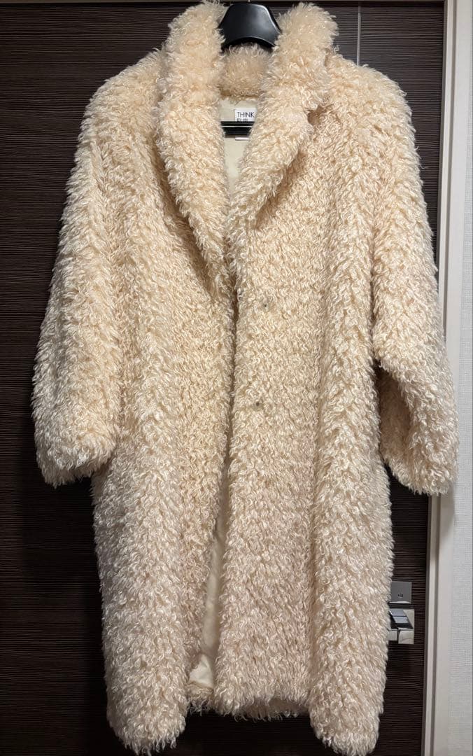 THINK FUR シンクファー エコファーコート ベビーピンク M 暖かい