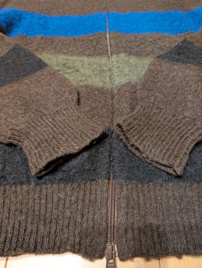 STUSSY AUTHENTIC 00s初期 ウールニット　フルジップ M