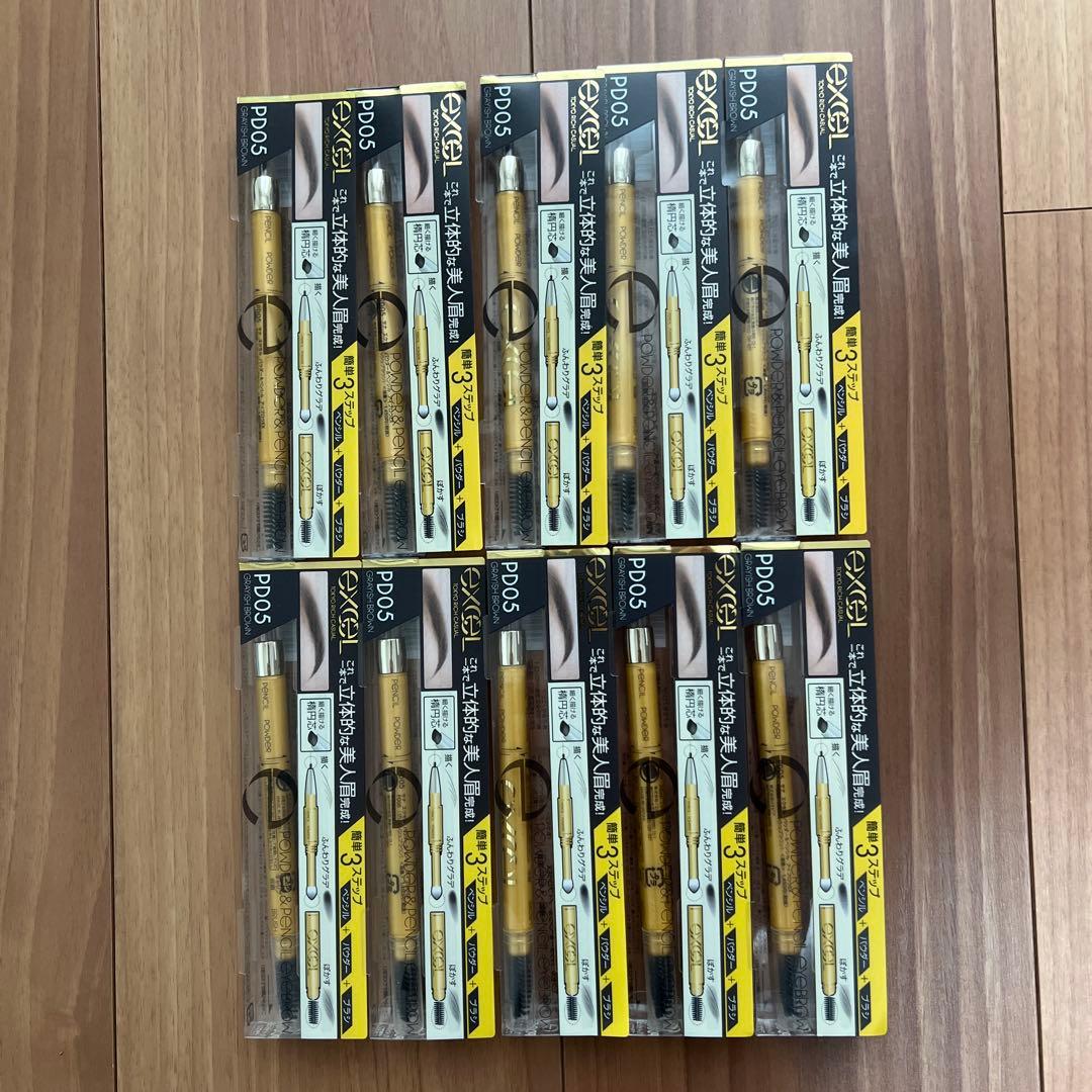 EXCEL アイブロウペンシル PD05 10本セット