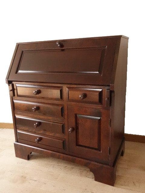 北海道民芸家具　ＨＭ８００ビューロー　ライティング　 再塗装済　ＵＳＥＤ