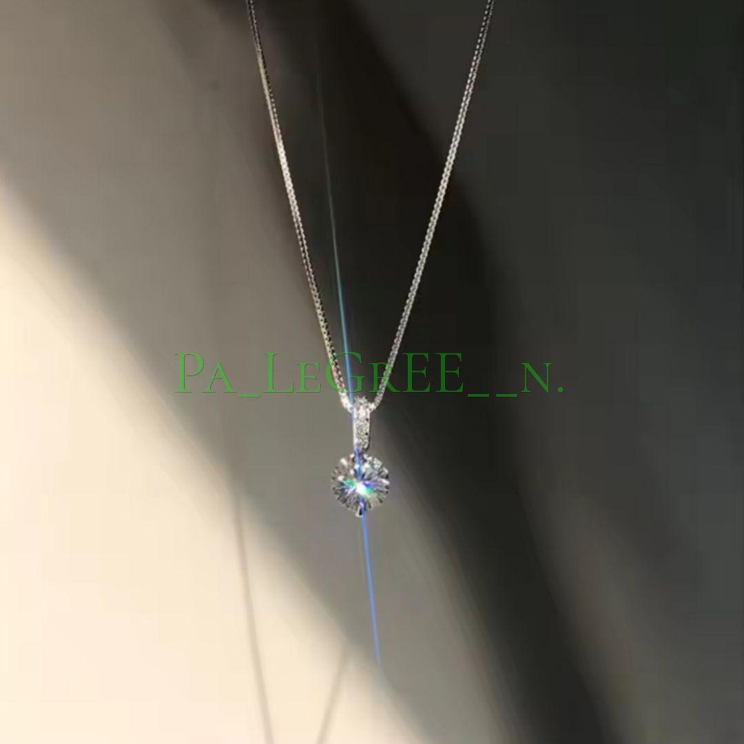 ✅️zzmネックレス　レディース　モアサナイト　プラチナ　S925　ダイヤモンド