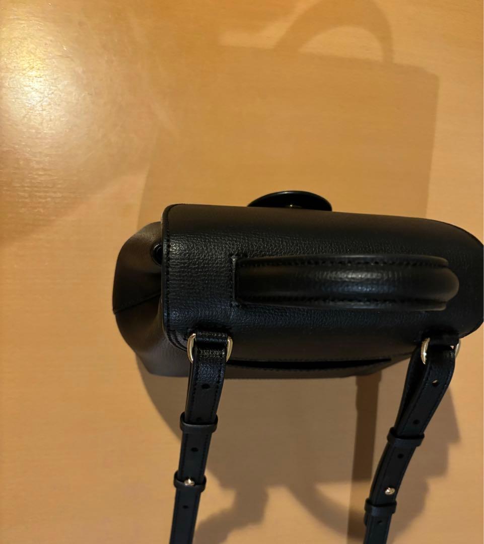 最終お値下げ！POLENE 黒 レザー ミニバッグお値下げ