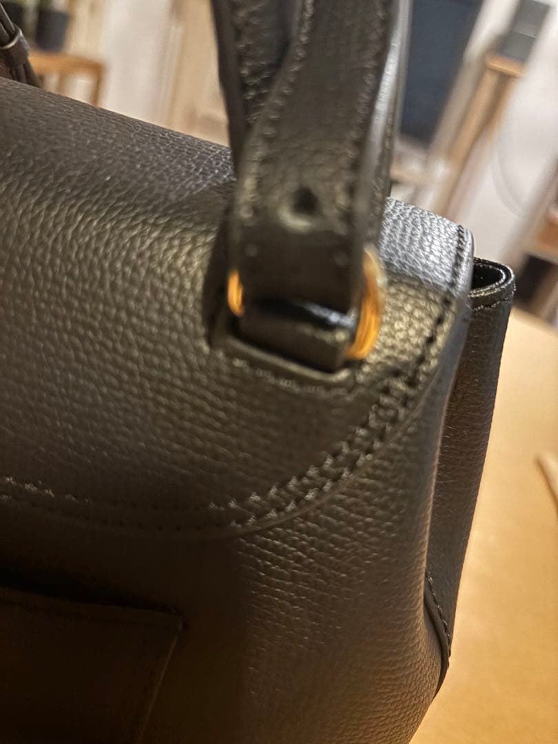 最終お値下げ！POLENE 黒 レザー ミニバッグお値下げ