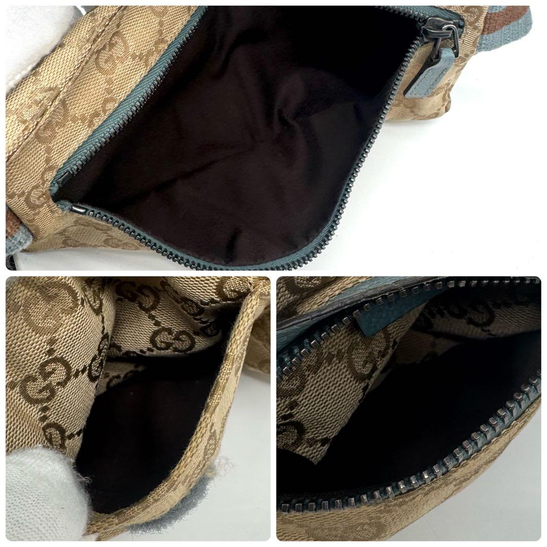【極上美品✨】グッチ GGキャンバス ボディバッグ ウエストバッグ 角スレ無し