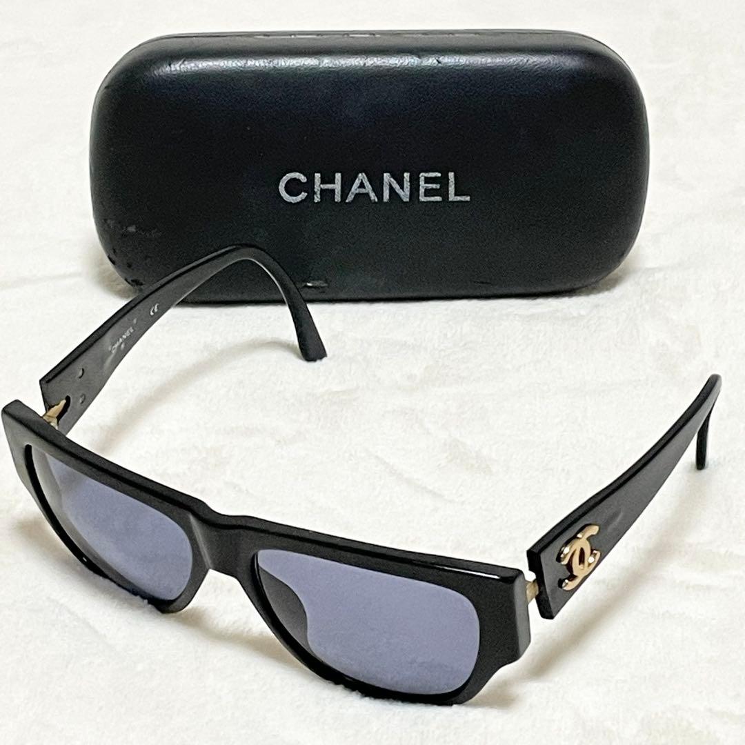 極美品 希少 CHANEL シャネル サングラス ココマーク ゴールドロゴ