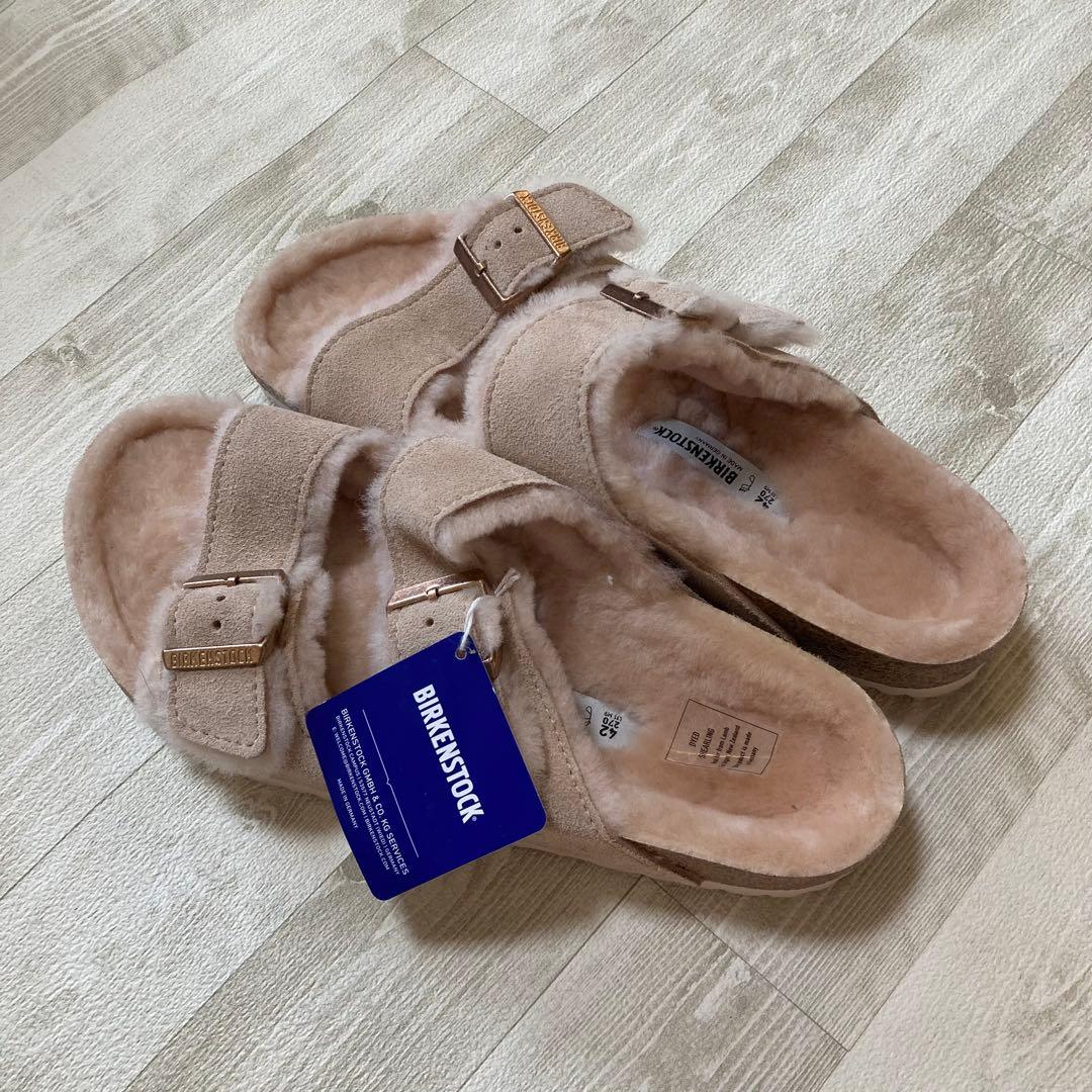 新品 27㎝ BIRKENSTOCK ベージュ サンダル 42 アリゾナ ボア