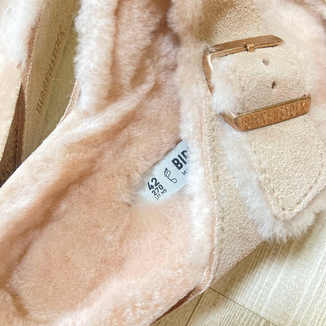 新品 27㎝ BIRKENSTOCK ベージュ サンダル 42 アリゾナ ボア