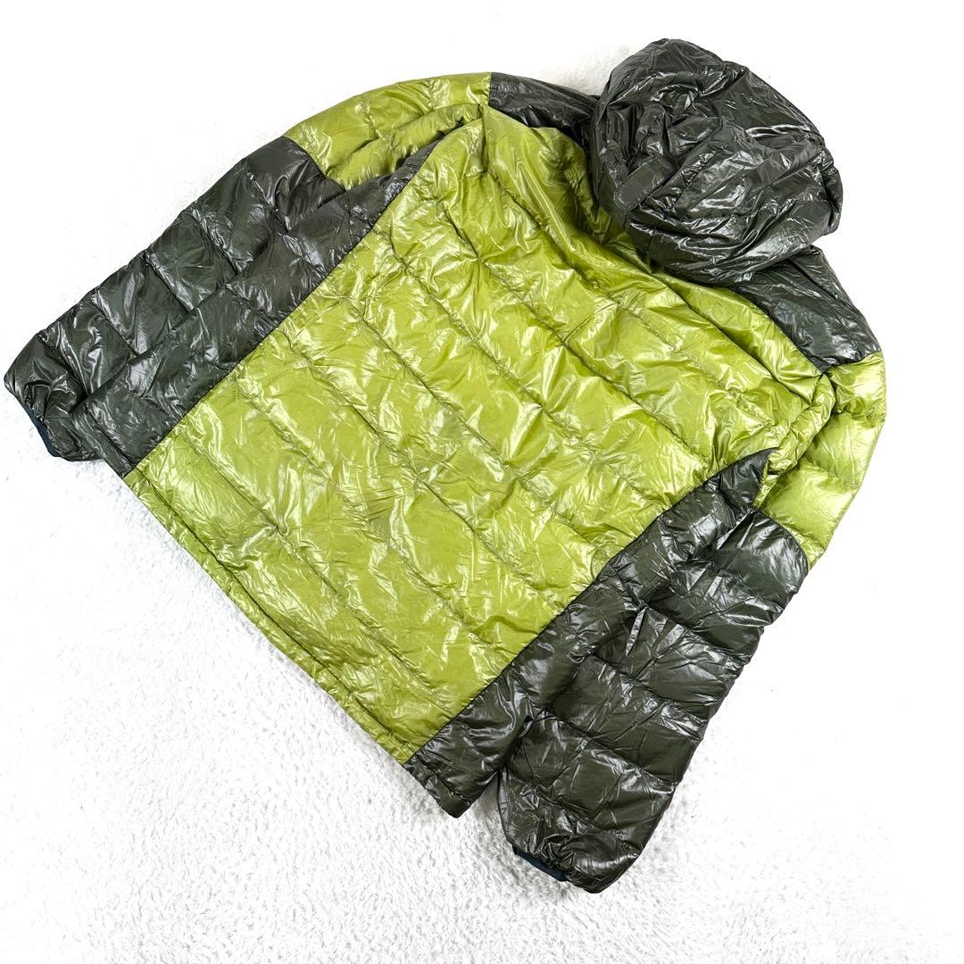 モンベル U.L.ダウンガイドパーカ メンズ Lサイズ グリーン ドローコード有
