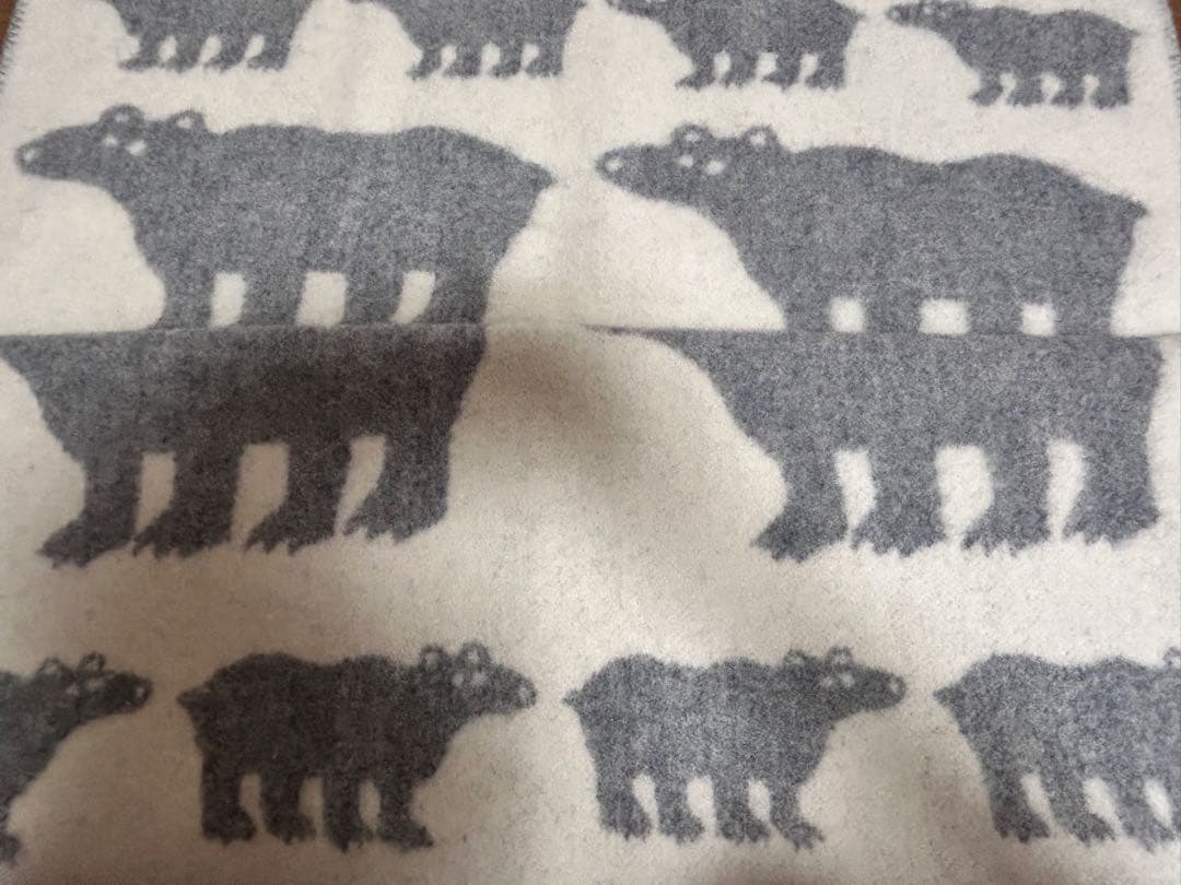 クリッパン　クマ柄 スローケット/ブランケット 90x130cm