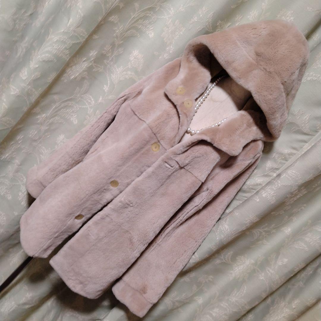 新同使用感無✩レッキス✩フード有✩リバーシブル✩ファーコート✩VITONACCI