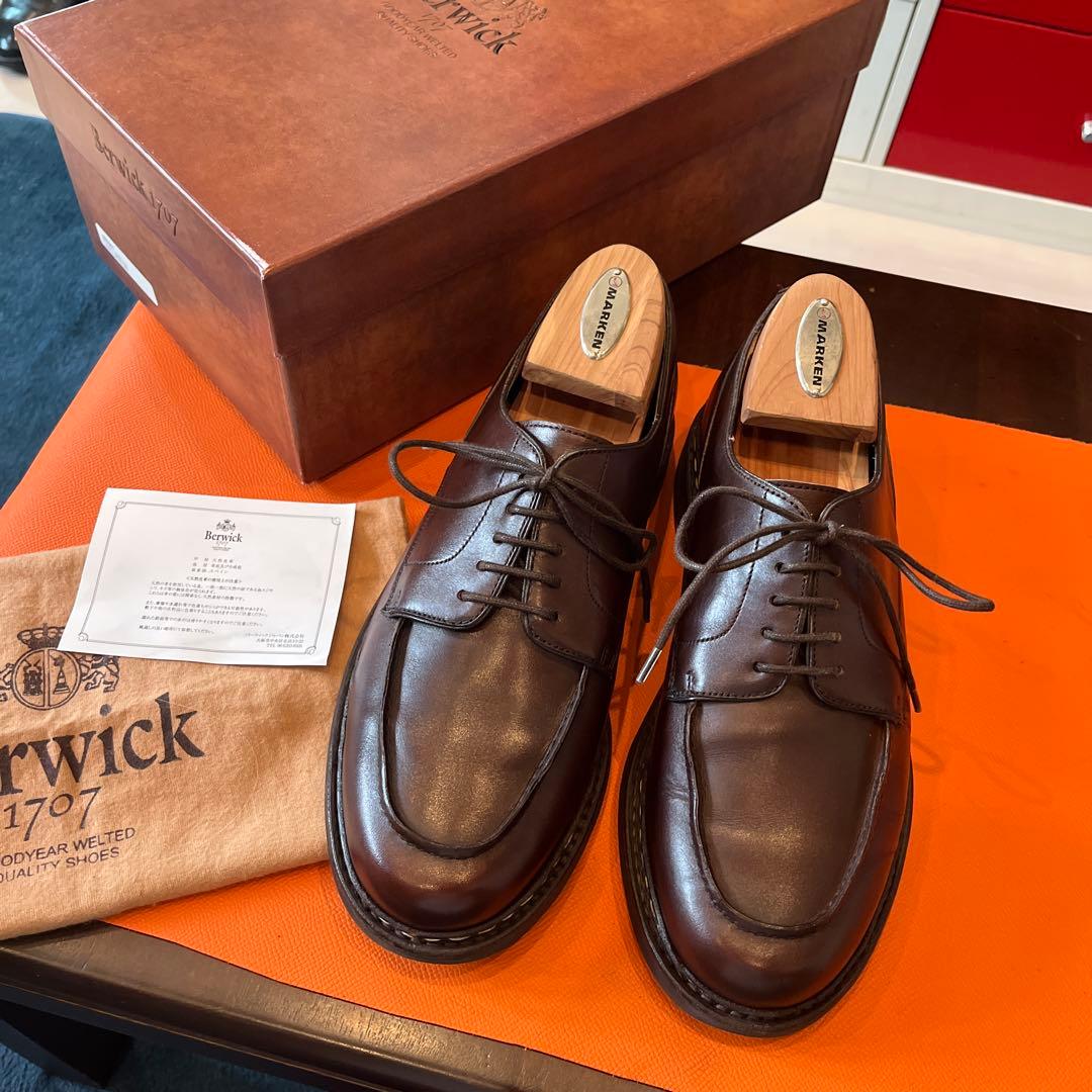 Berwick 4477 Uチップ ダークブラウン UK7 ラバーソール