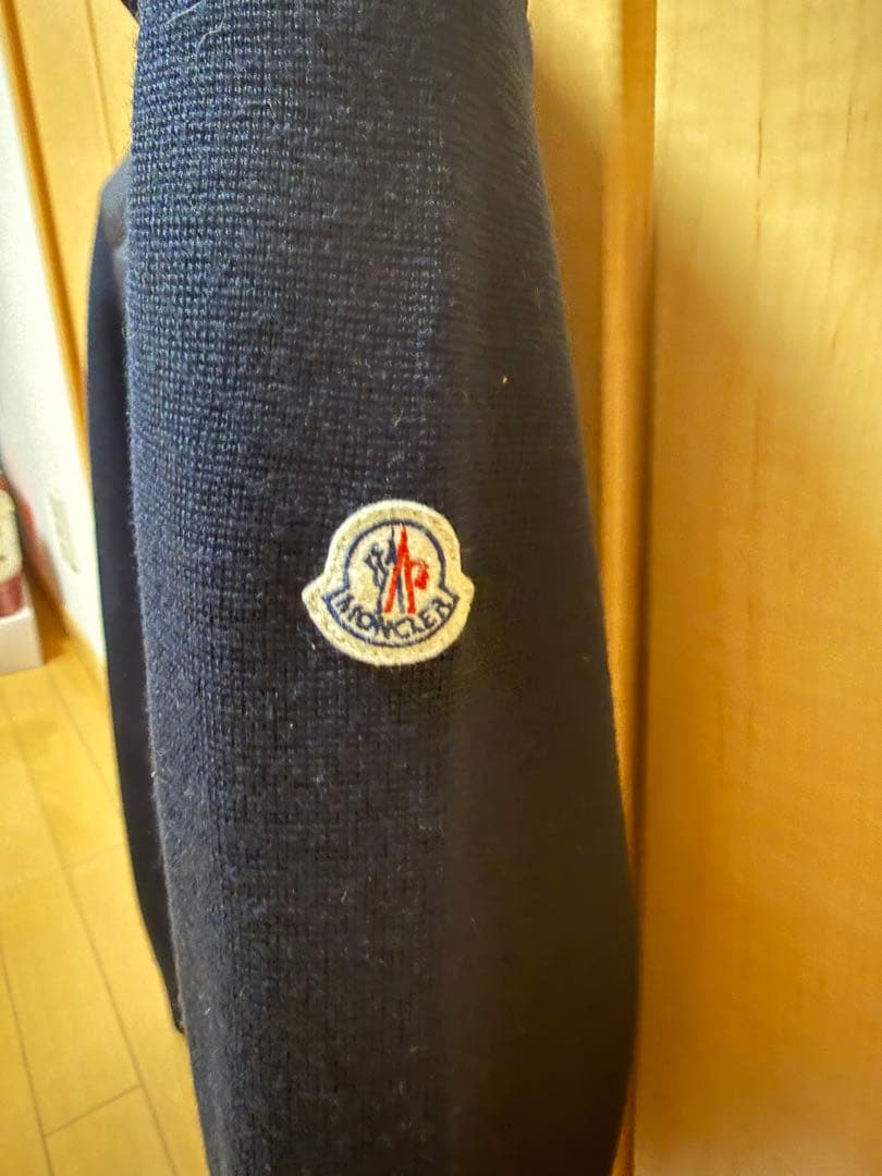 MONCLER ネイビー ニットダウン　L　ハイブリッド