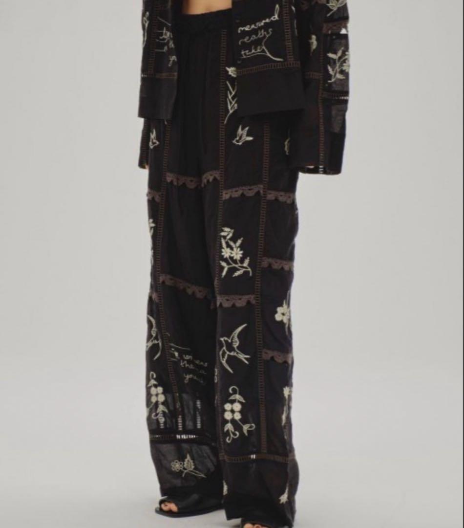 TODAYFUL トゥデイフル★ エンブロイダリーパッチワークトラウザーズ