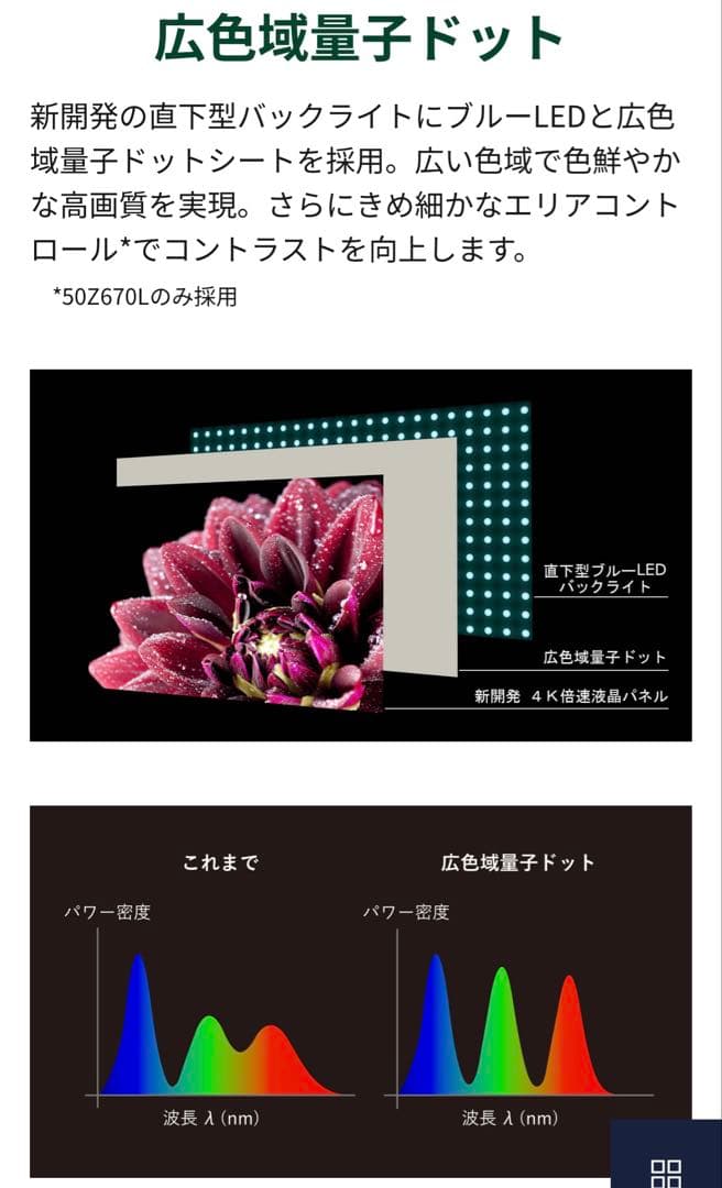 液晶テレビ REGZA 43Z670L 43V型 4Kチューナー内蔵