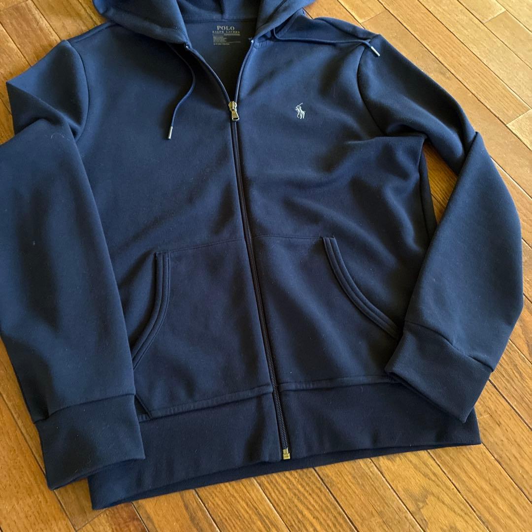 新品未使用POLOネイビー フルジッパーパーカー