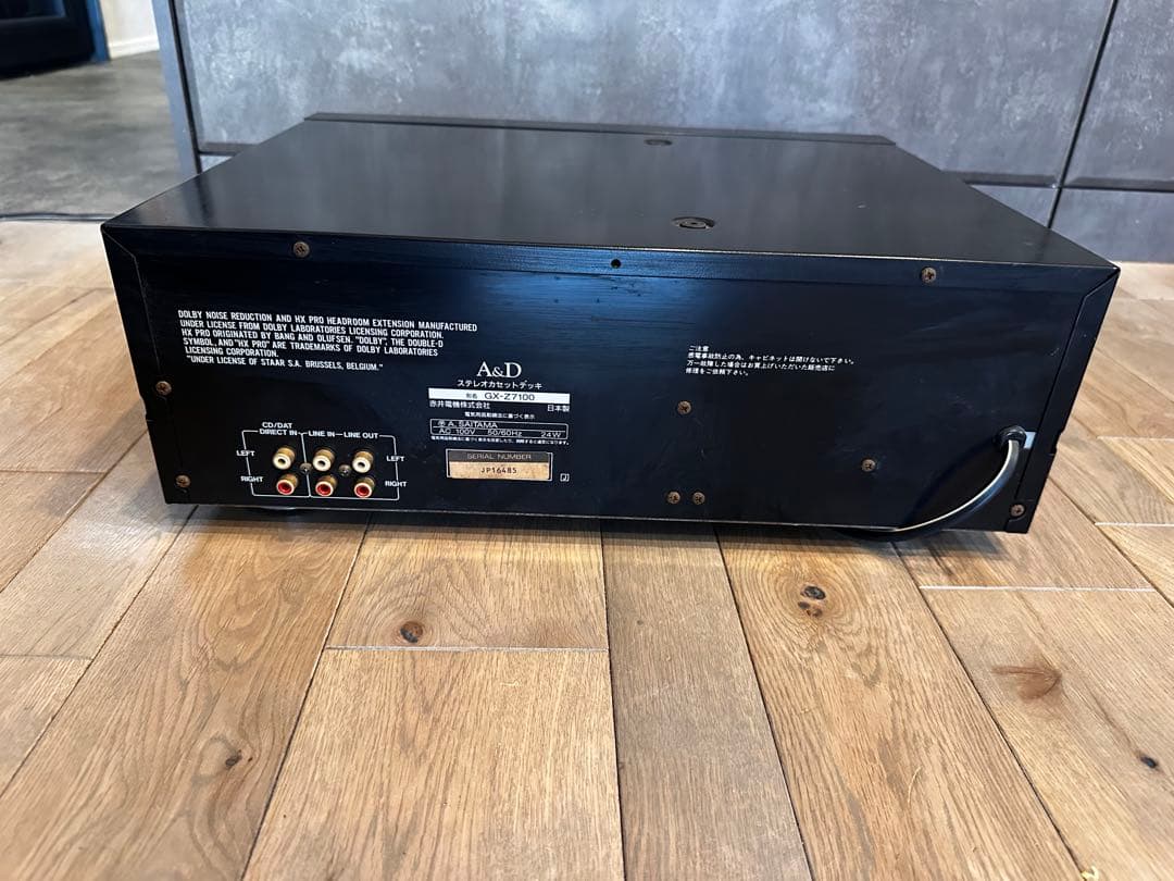 A&D カセットデッキ ブラック