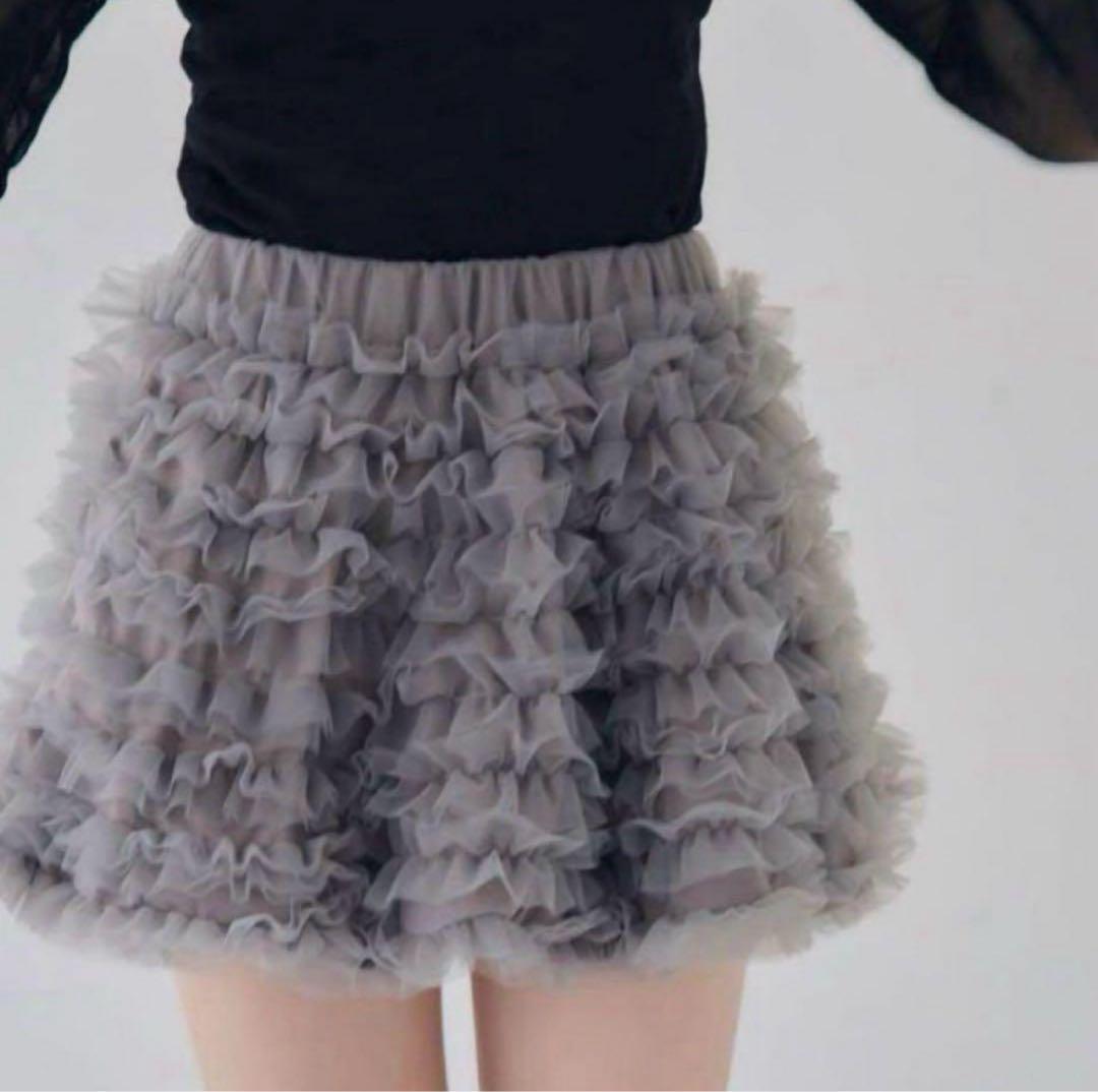 スカート Ballerina volume tulle balloon skirt