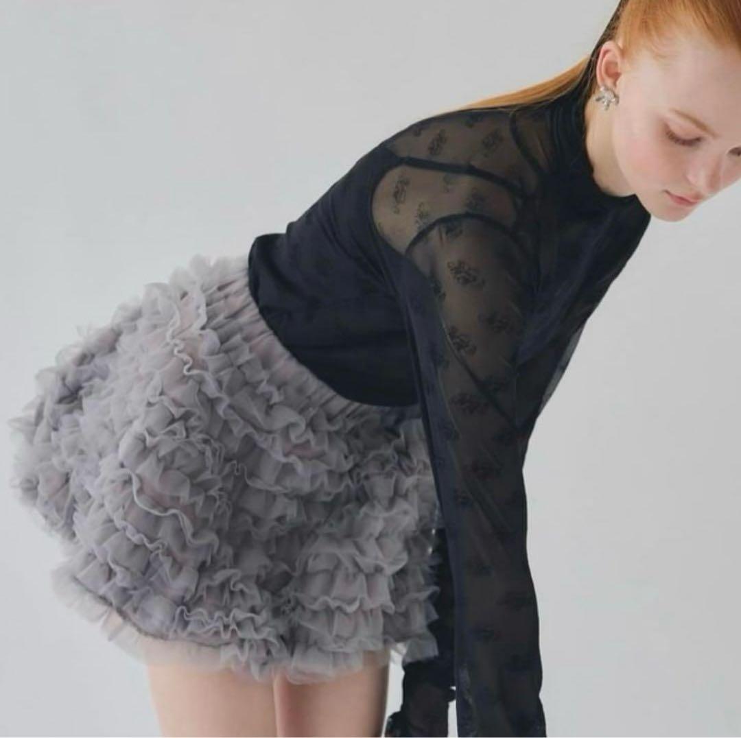 スカート Ballerina volume tulle balloon skirt