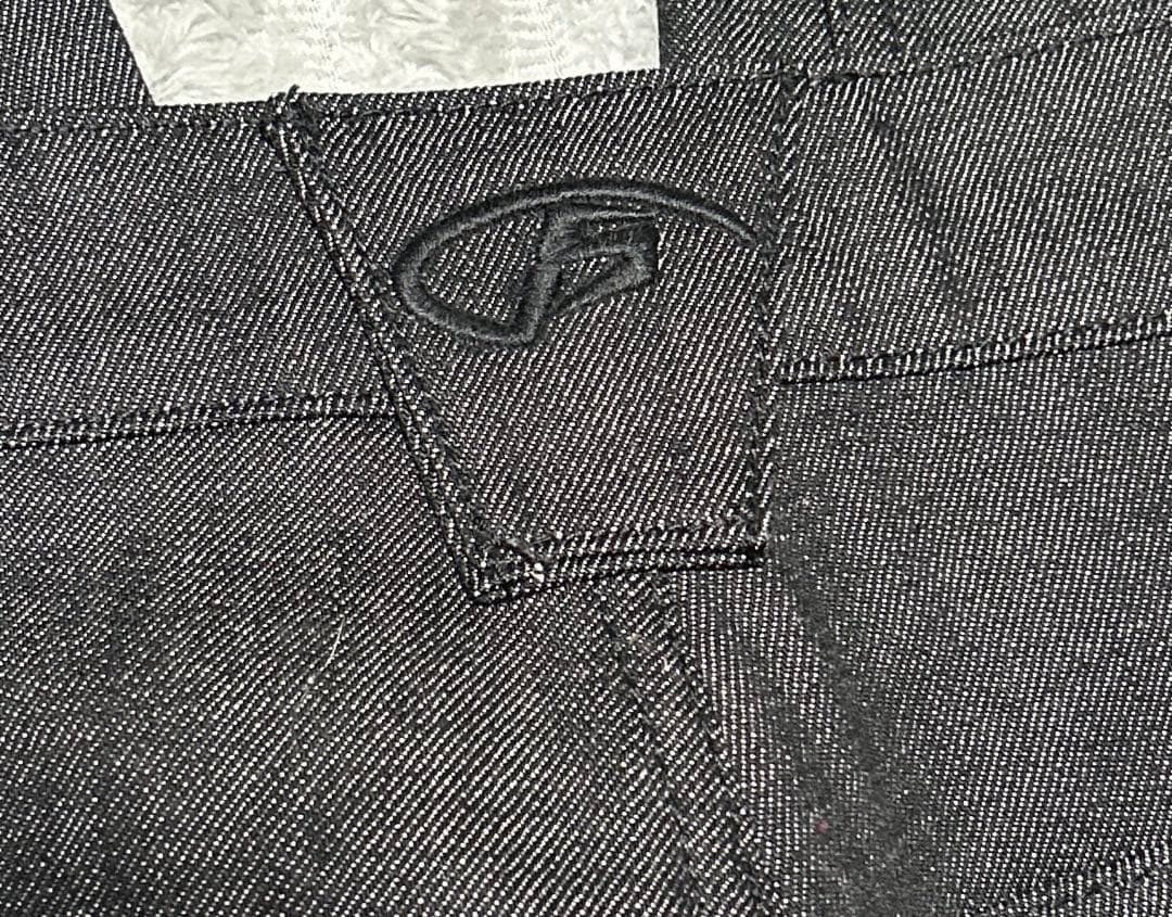 Peoplesense ブラックジーンズ ワイドパンツ