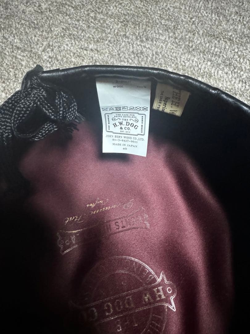 THE H.W.DOG & CO. ベレー帽 サイズ40 ブラック