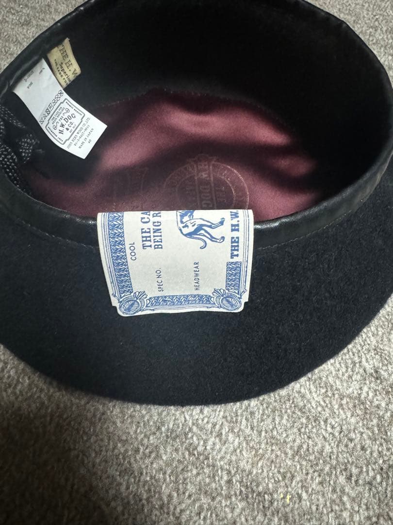 THE H.W.DOG & CO. ベレー帽 サイズ40 ブラック