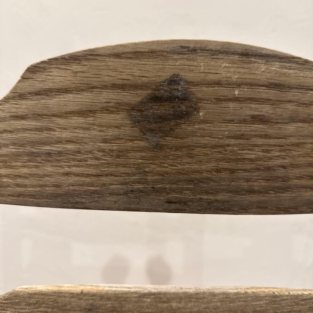 CASAダイニングチェア　カフェチェア　藁座面　剥離