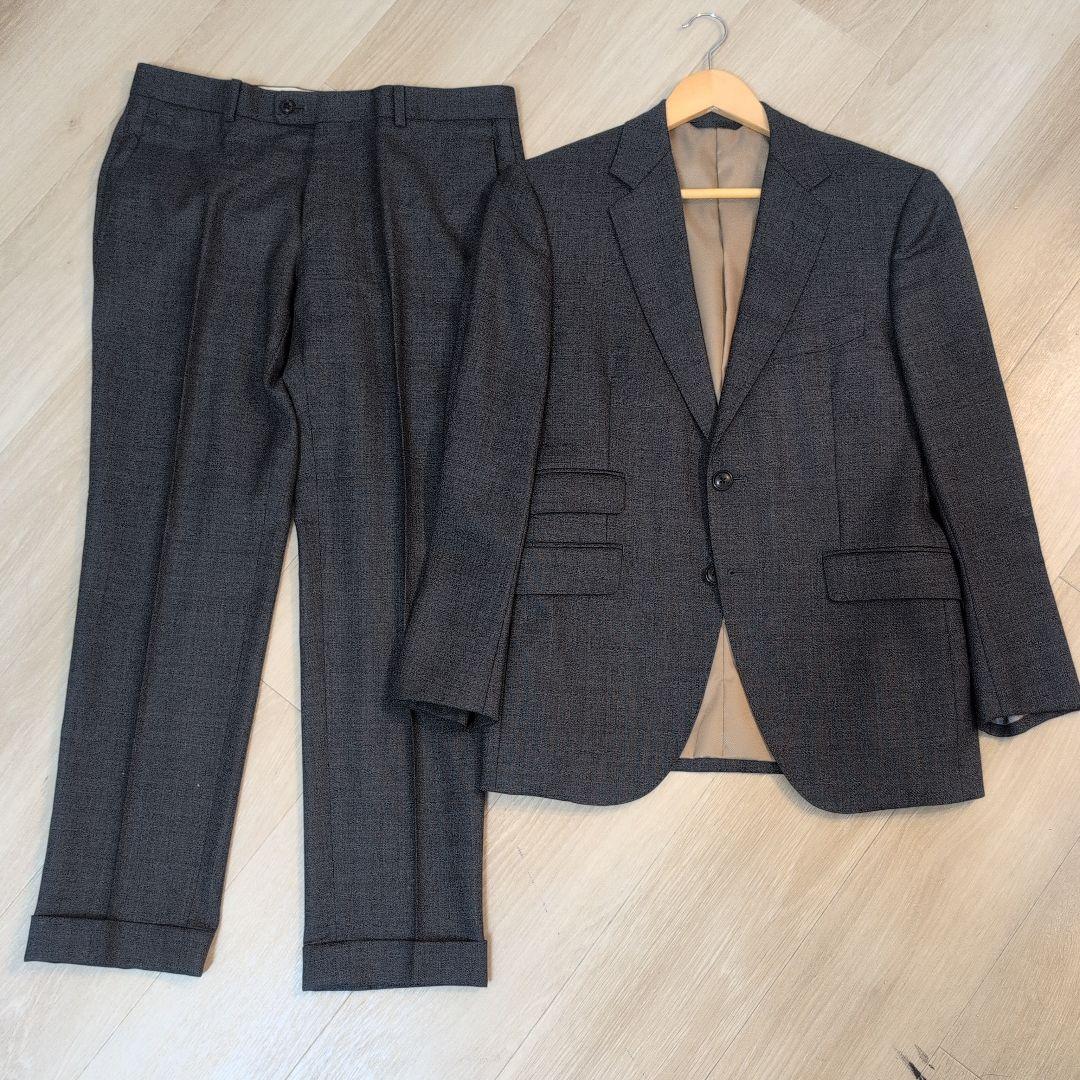 【美品】麻布テーラー オーダースーツ グレー