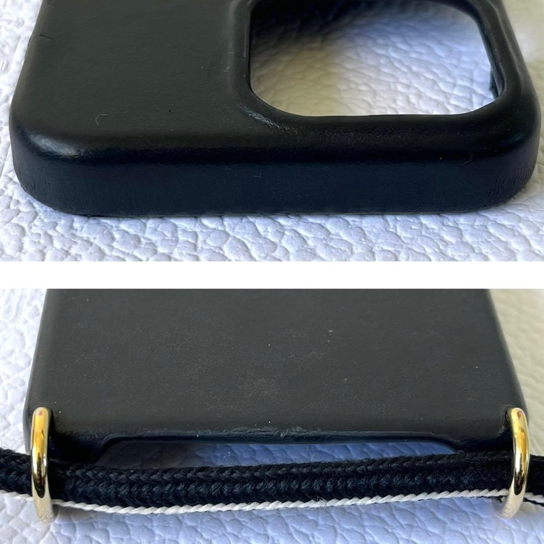 クリスチャンディオール iPhone13Pro ケース ストラップ付 ネイビー