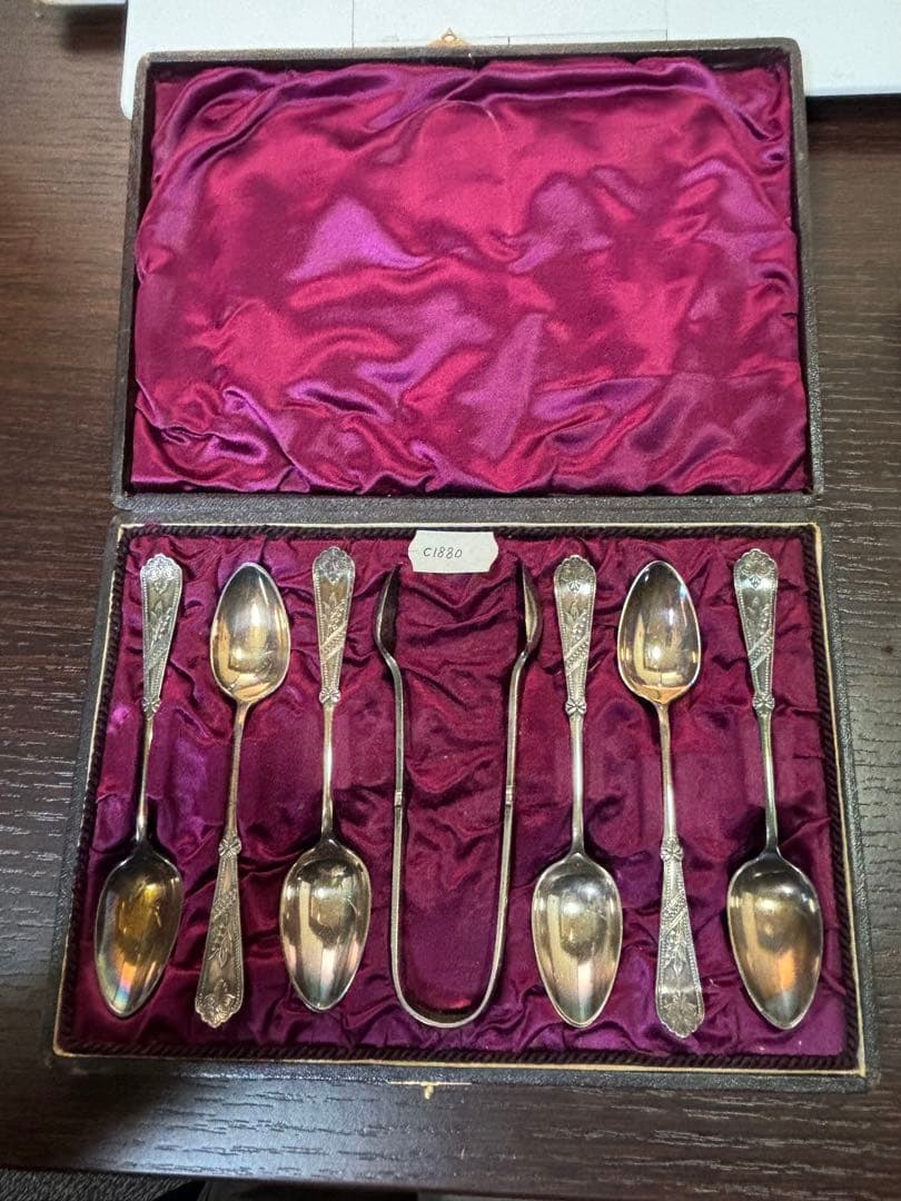 虎*ん様 イギリス製 シルバースプーン　ヴィンテージ　銀メッキ 刻印