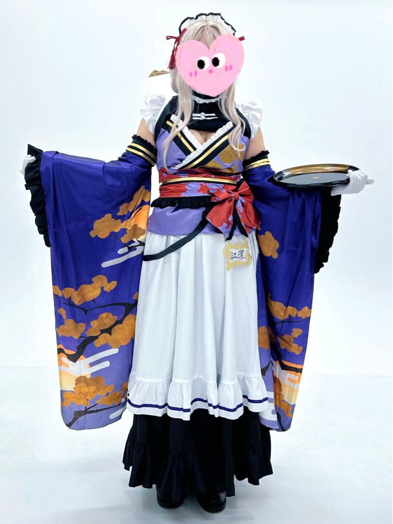 NIKKE 紅蓮 コスプレ メイド服 衣装+ウィッグセット