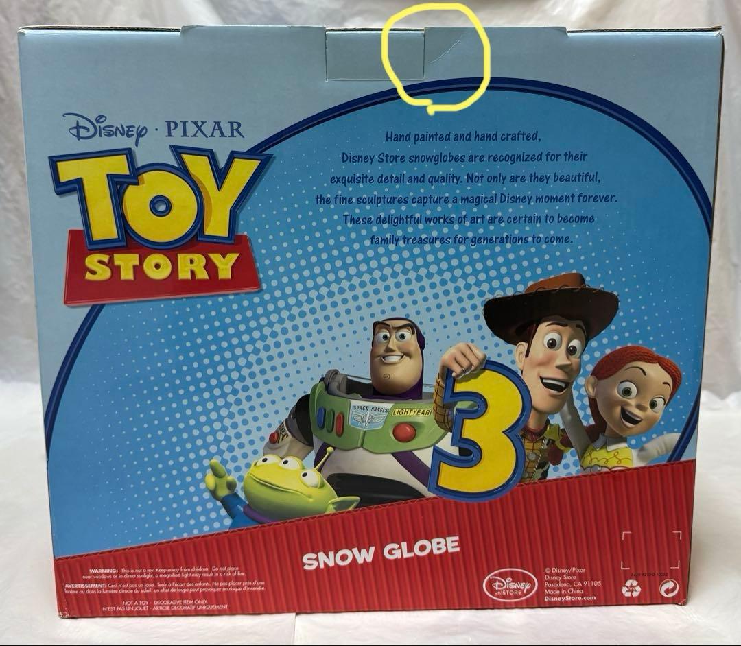 ディズニーストア トイストーリー3 オルゴール付きスノーグローブ