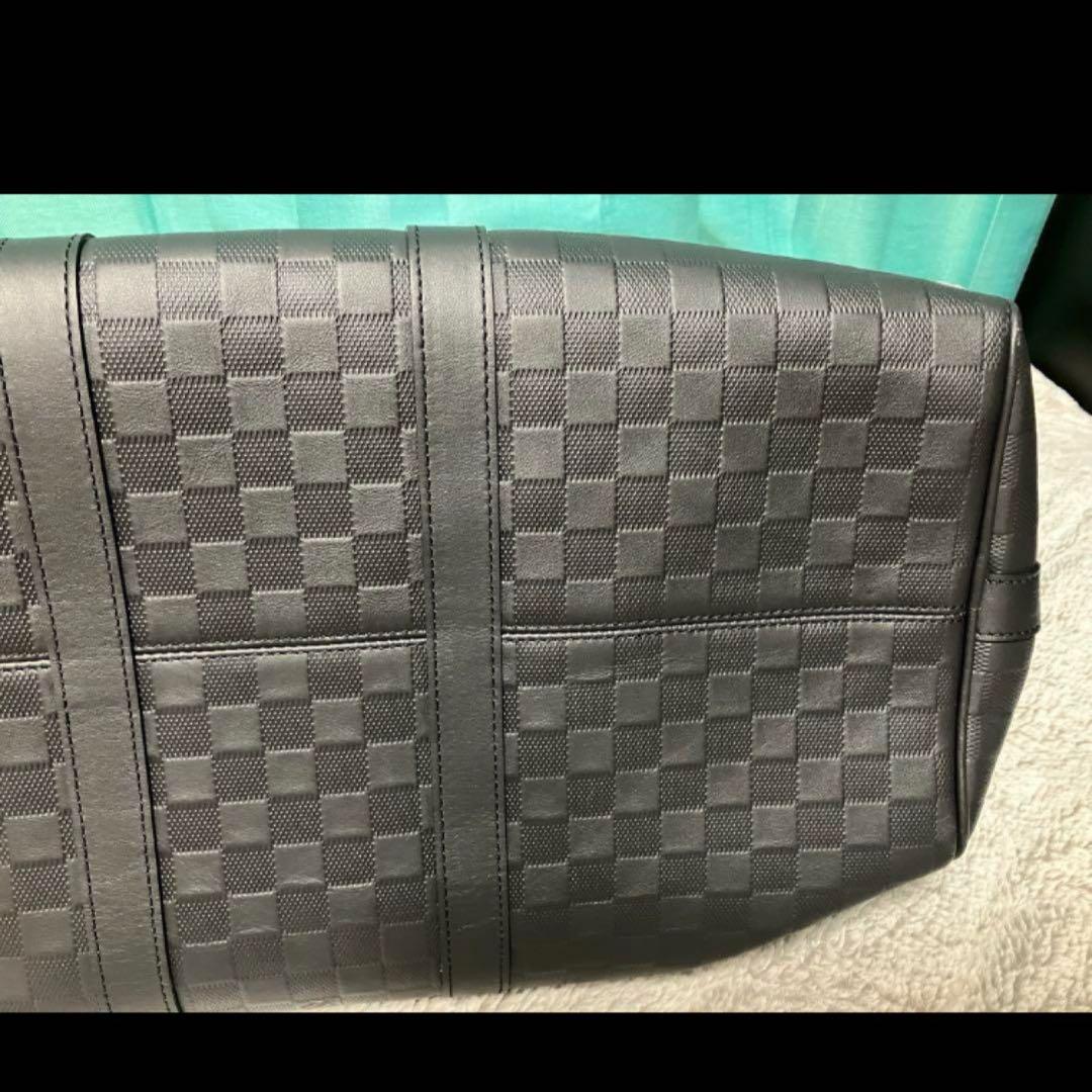 超美品　ルイヴィトン　ダミエ・アンフィニ　キーポル・バンドリエール45 オニキス