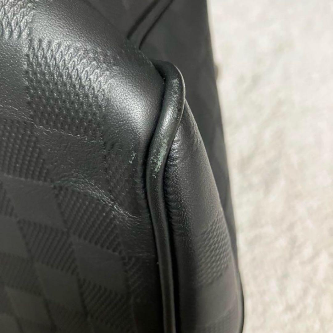 超美品　ルイヴィトン　ダミエ・アンフィニ　キーポル・バンドリエール45 オニキス