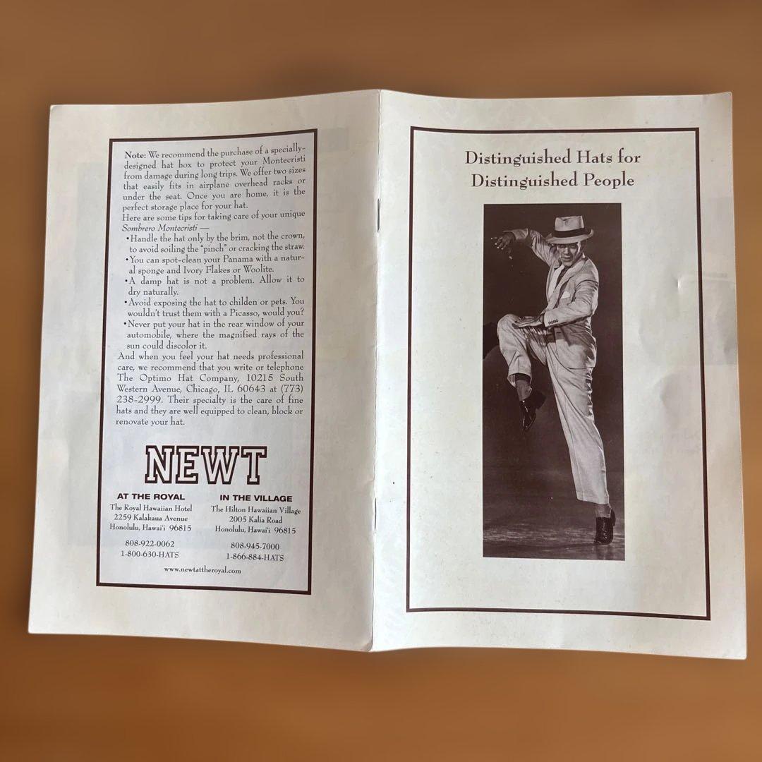 NEWT ベージュ パナマ帽　ブラックリボン