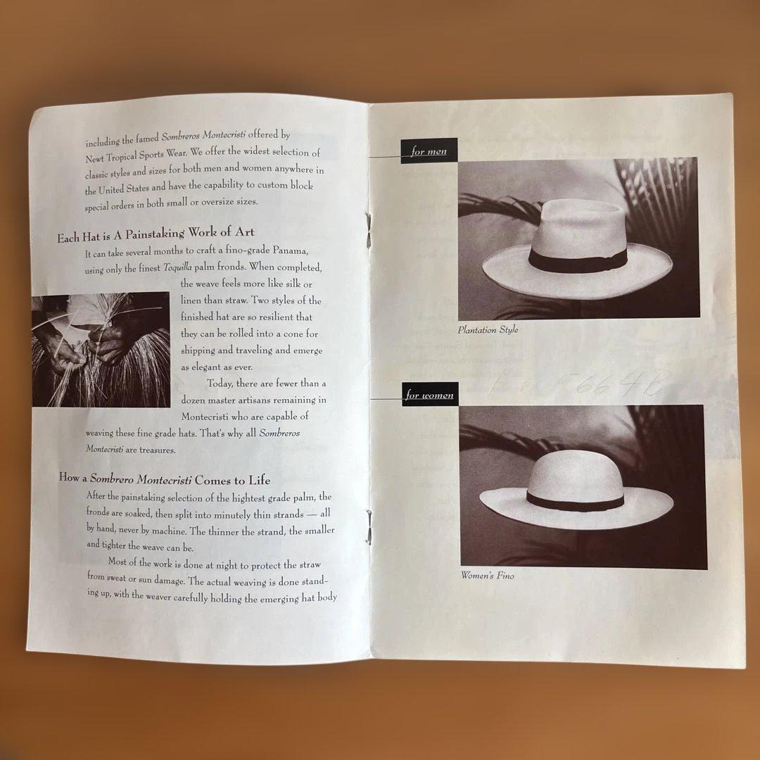 NEWT ベージュ パナマ帽　ブラックリボン