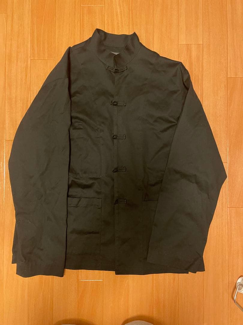 Yohji Yamamoto ブラック ノーカラーチャイナシャツ サイズ2