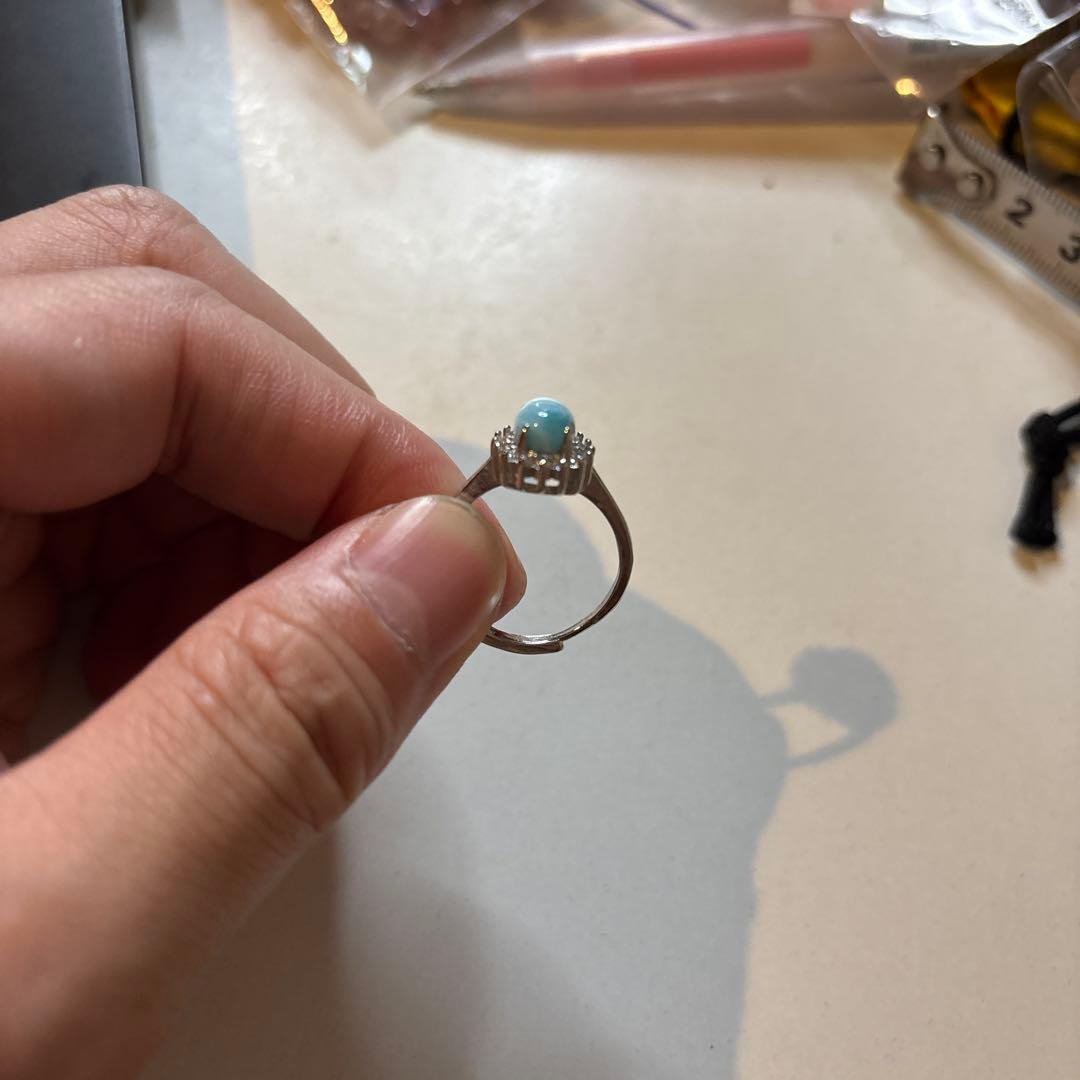 ラリマーの指輪たん！綺麗！