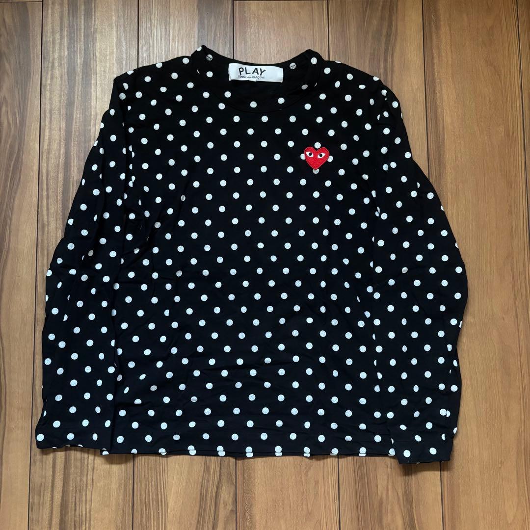 プレイコムデギャルソン ドット Tシャツ 長袖 S ブラック