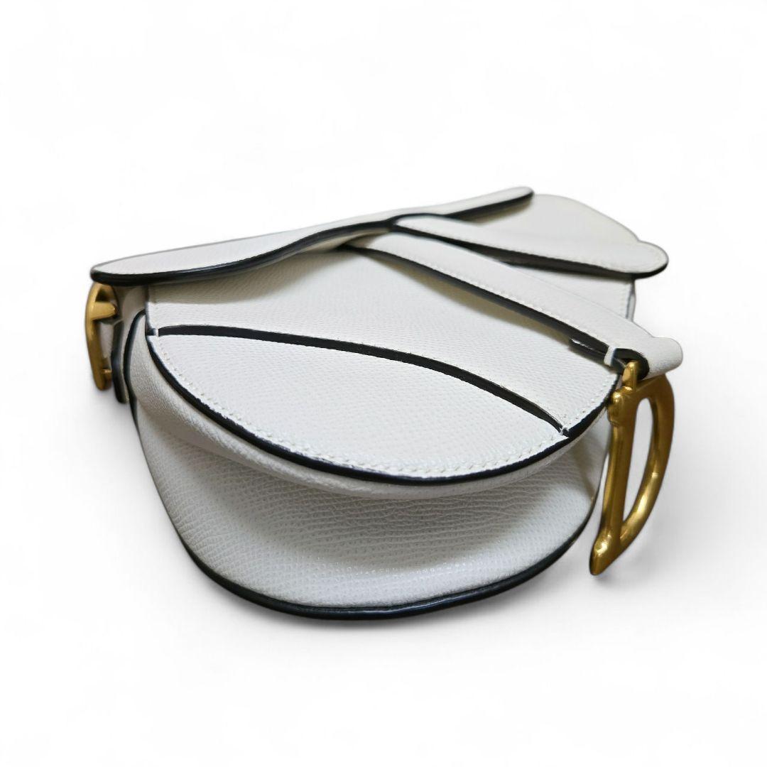 ほぼ未使用✨ディオール サドルバッグ ミニ ハンドバッグ ホワイト