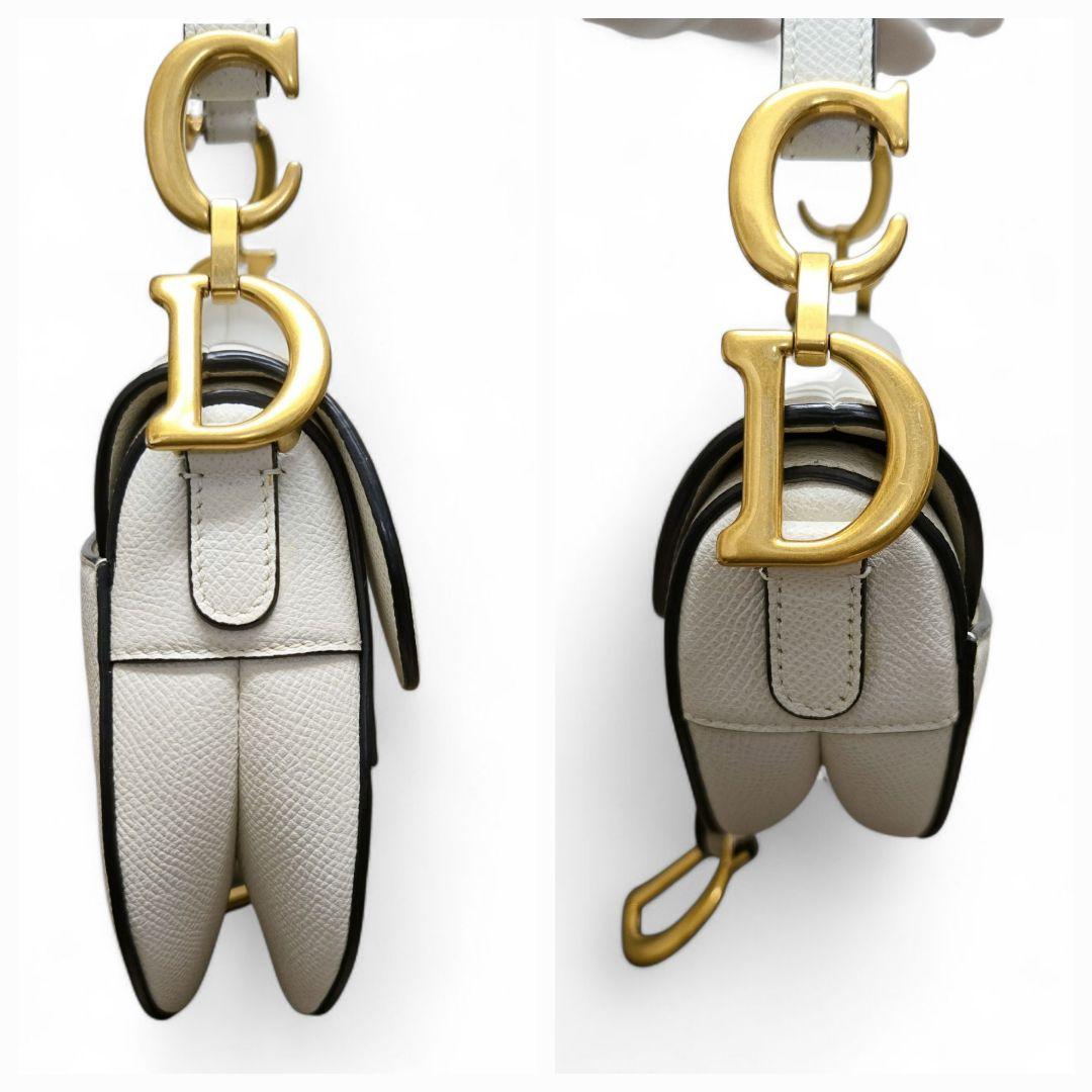 ほぼ未使用✨ディオール サドルバッグ ミニ ハンドバッグ ホワイト