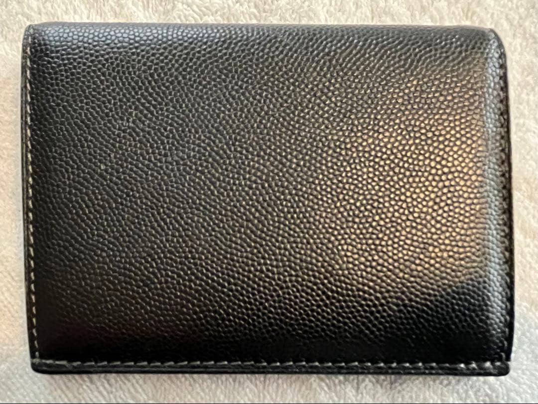 【美品】カルティエ カードケース 名刺入れ　ブラックレザー シルバー金具