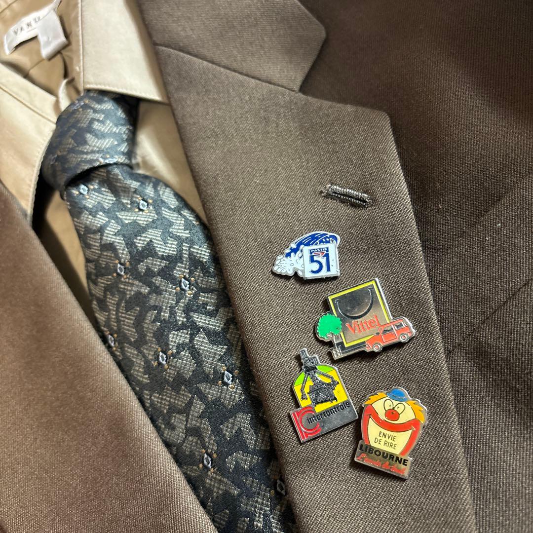 セットアップ ダブルスーツ 成人式 入学式 ピンズ vintage no.105