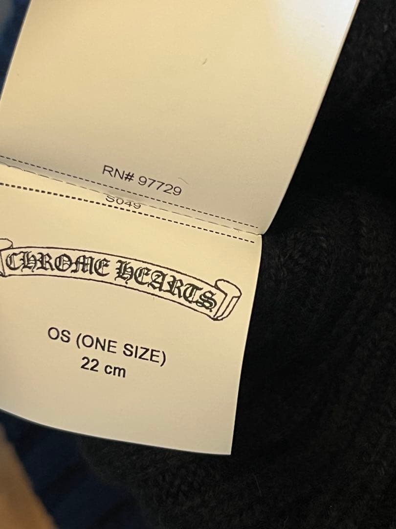 【新品】CHROME HEARTS カシミア　ビーニー　クロスパッチ