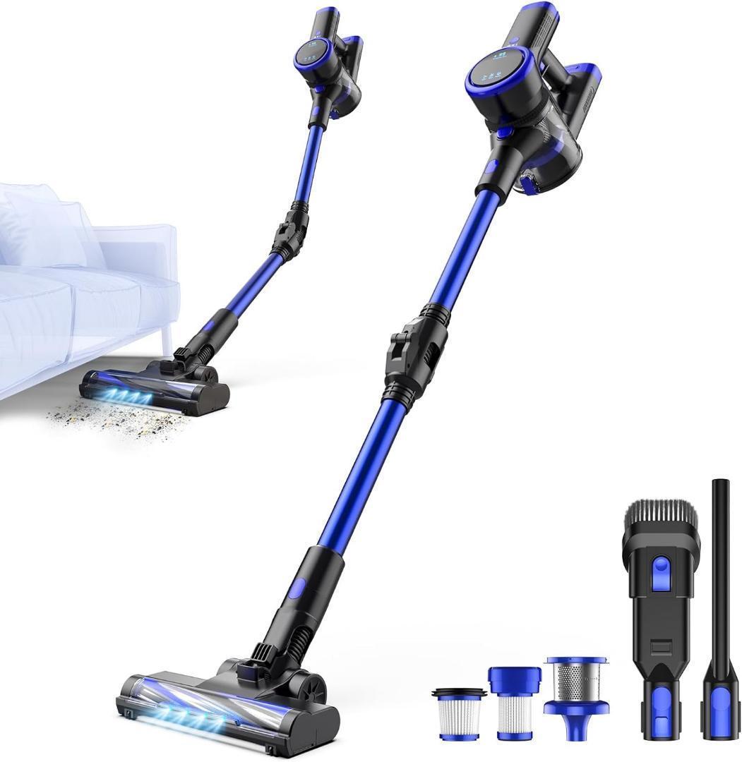 コードレス掃除機 LEDライト サイクロン式 家庭用・車用 ハンディ