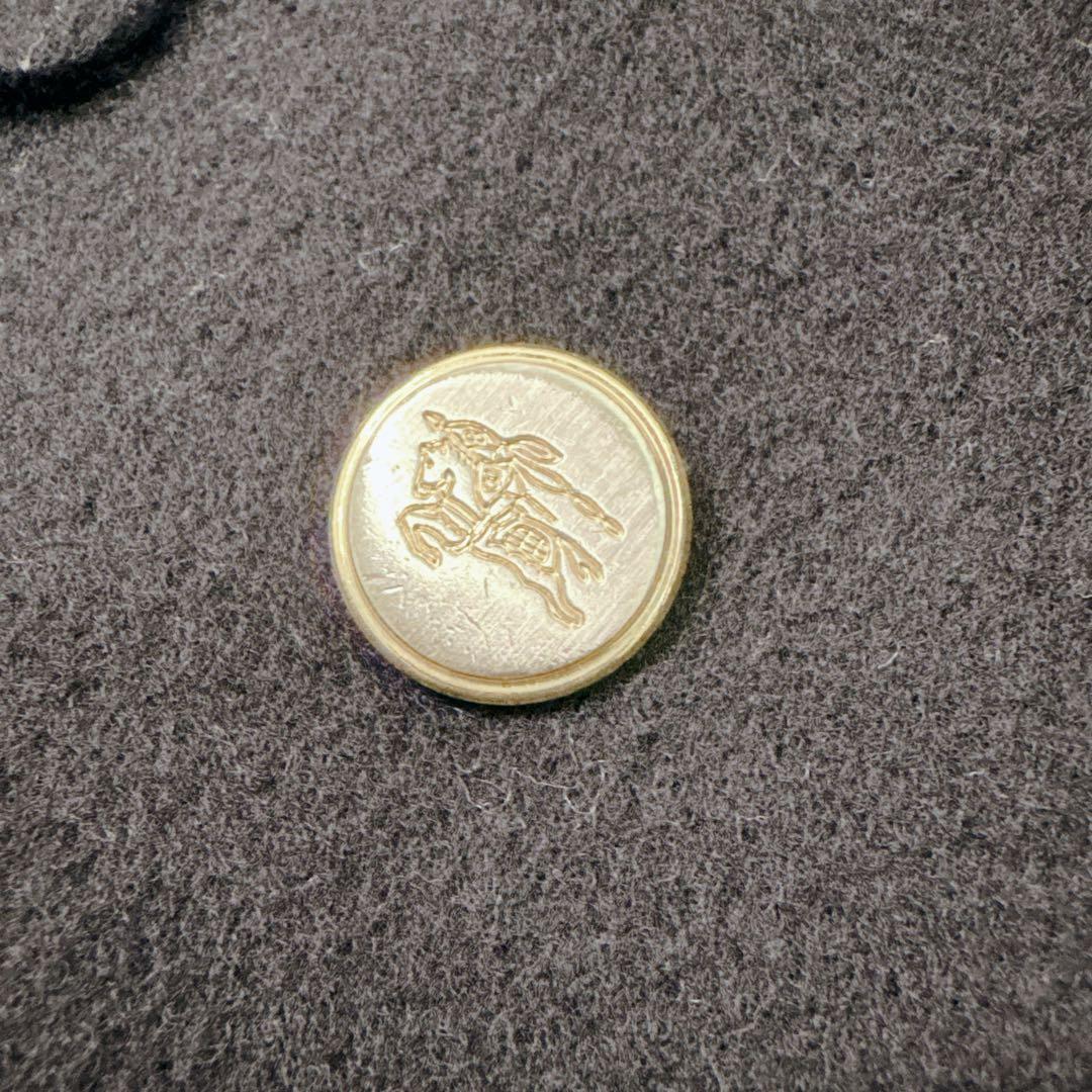 美品！ バーバリーズ 白タグ 紺 ピーコート M L相当 ウール ダブル
