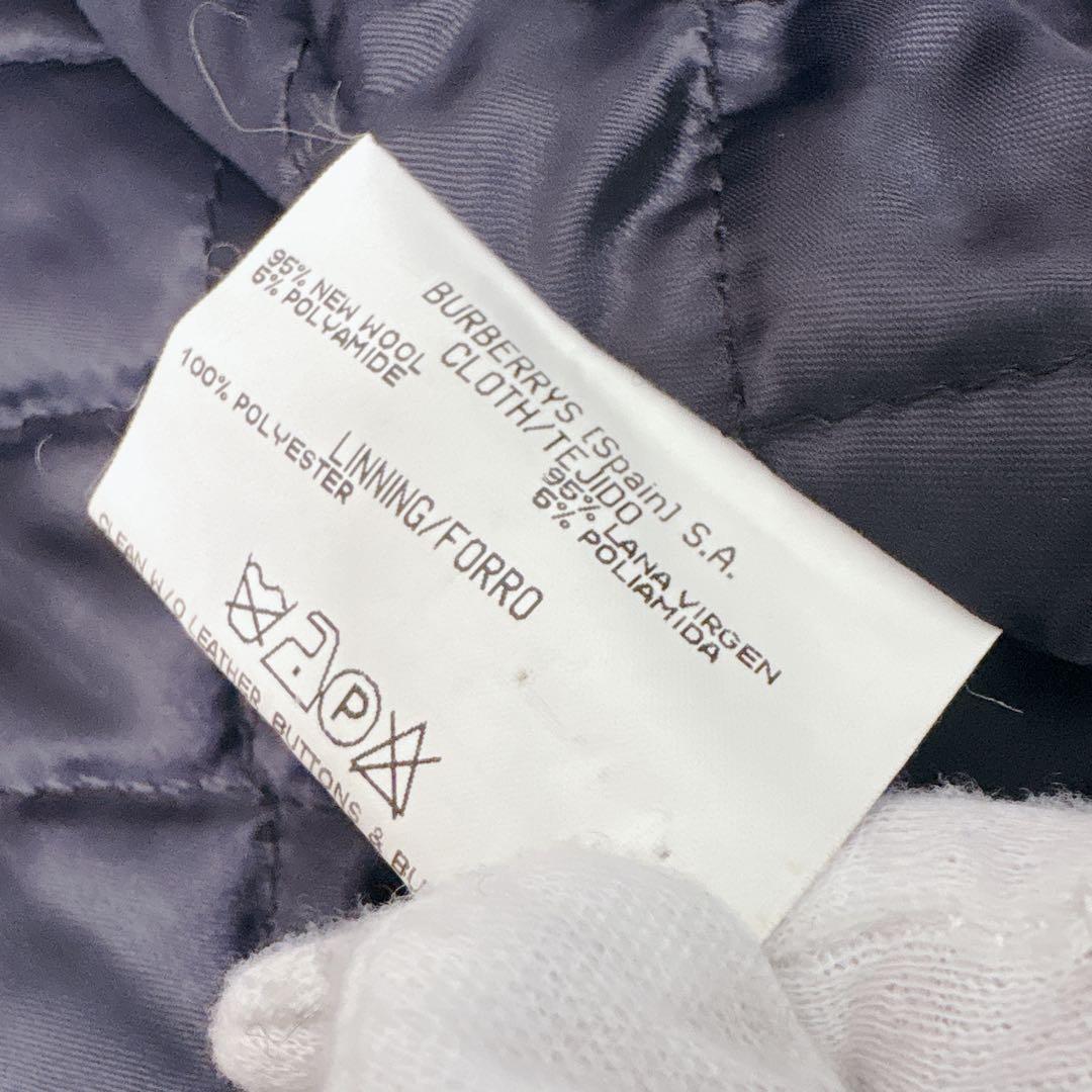 美品！ バーバリーズ 白タグ 紺 ピーコート M L相当 ウール ダブル