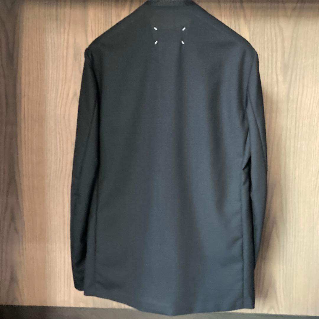 【超美品】Maison Margielaノーカラージャケット ブラック46 新品